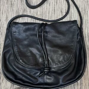 leather Kenneth Cole saddle bag